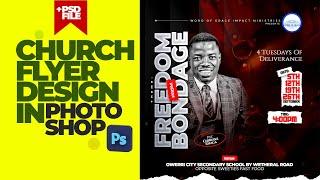 Simple Church Flyer Design Photoshop Tutorial | 2023