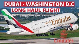 Emirates Airbus A380-800 ️economy class |Dubai-Washington D.C | long haul flight |Full trip Report