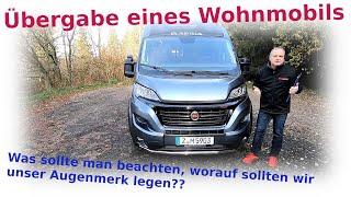 Übergabe eines Wohnmobils - was ist zu beachten?