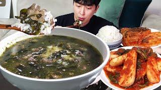 Eat rice in delicious seaweed soup MUKBANG REALSOUND ASMR EATINGSHOW