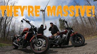 These things are MASSIVE! First MOTOVLOG on the INDIAN SCOUT BOBBER!