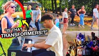 Playing TRANSFORMERS on piano in PUBLIC!