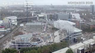 Brentford Community Stadium time lapse - the steel structure