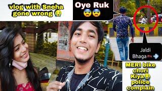 vlog with sneha gone wrong | meri bike chori Kiya  | DJ Prince vlog