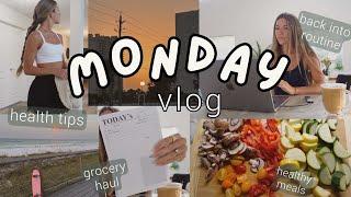 5AM MONDAY VLOG: wellness goals, healthy meals, grocery haul