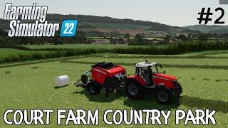 Make A Hay Bale |Wheat Harvest| Grass Form | Court Farm Country Park | #2 #fs22 #farmingsimulator22