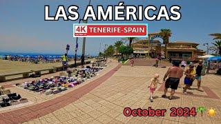 TENERIFE - PLAYA DE LAS AMÉRICAS | What is itReally like Now? ️4K Walk 🟠October 2024