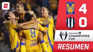 TIGRES propinó una GOLEADA a RAYADAS por 4-0 en fase de grupos de Concacaf W Champions Cup | Resumen