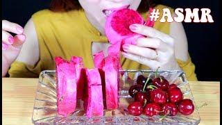 ASMR RED Dragon Fruit + Cherry Fruit (EATING SOUNDS) NO TALKING | MISS DIEU ASMR