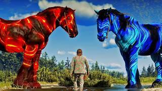 Arthur Tames Giant Lava Stone & Sapphire Strided Horses at Little Creek River!