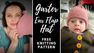 BABY KNITS // Free Knitting Pattern Garter Ear Flap Hat by Purl Soho / yarn KnitCrate