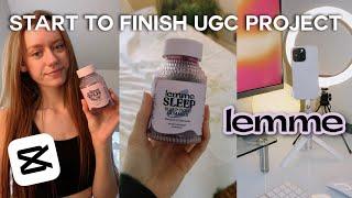 START-TO-FINISH UGC PROJECT with Lemme  | how i film tiktok videos, scriptwriting, portfolio