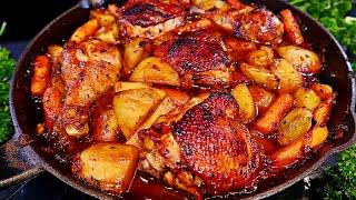 One Pan Honey Garlic Chicken & Veggies Recipe - Easy Chicken and Potatoes