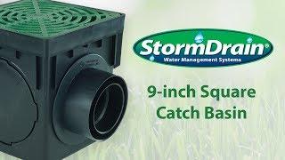 StormDrain 9" Square Drainage Catch Basin with Drain Grate