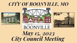 City Of Boonville, Missouri Council Meeting on May 15, 2023 at 7:00pm