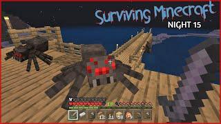 There's a Spider on Our Roof Surviving Minecraft Night 15