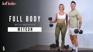 45 Min FULL BODY WORKOUT with WEIGHTS | METCON | Strength & Conditioning