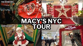 Macys NYC Tour: Window Displays, Santaland, Holiday Lane & Holiday Square Markets | Vlogmas Day 18