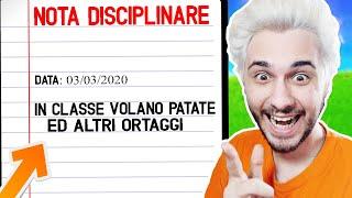 SVELO le MIE NOTE SCOLASTICHE PIÙ ASSURDE! *DIVERTENTI* Fortnite ITA