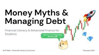 MONEY MYTHS & MANAGING DEBT for Medical Students: Bad Financial Advice, Credit Cards & Credit Score