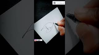 d letter sign ️️#calligraphy #handwriting #signature #shorts #shortvideo #ytshorts #mrajsk #viral