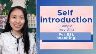 Self Introduction for ESL Teachers | All ages Kids to Adults | Sincerely Cath