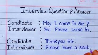 Job Interview Questions and Answer || interview preparation || job interview conversation in English