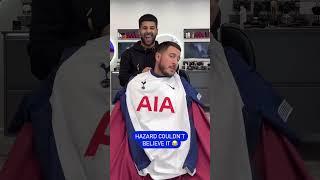 Hazard rejects the Tottenham Hotspur apron at the salon