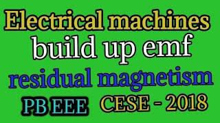 Elect - 2018CESE - The residual magnetism of a self-excited dc generator is lost.To build up its emf