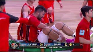 Venky Jois STRETCHERED OUT due to apparent ankle injury  | PBA SEASON 49 GOVERNORS' CUP