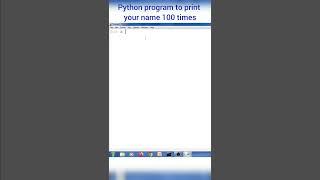 Python program to display your name 100 times #pythonprogramming #programmingshorts #itzrafiq