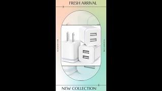 3-Pack Premium USB Wall Charger for Fast Charging - iPhone, Samsung, Android