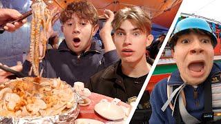 British Uni students try REAL Korean Street Seafood!!?