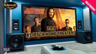 How Much To Build This 7.4.4 KLIPSCH THX 4K DOLBY ATMOS Home Theater (BREAKDOWN & TOUR!) JVC DENON