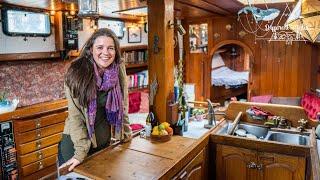 She lives Full Time on a 49 ft sailboat! | Liveaboard Tour + Documentary