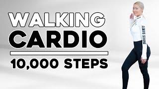 10000 STEPS IN 60 MIN | High Intense Walking Workout to Lose Fat | Fun, Full Body, No Jumping