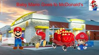 Baby Mario goes to McDonald's! | Super Dylan Plush Show