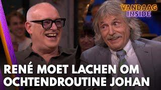 René moet lachen om ochtendroutine van Johan | VANDAAG INSIDE