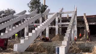 Gaddafi stadium renovation latest Update | Exclusive view of Concrete Pillars