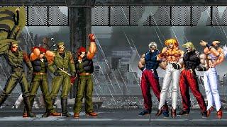 KOF MUGEN | Ralf and Heidern Team vs Orochi and Rugal Team