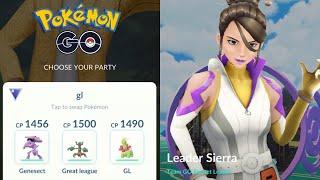 Defeating Sierra with great league Pokémon January 2022
