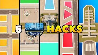 5 Vanilla Airport Building Hacks you need to know in Cities: Skylines! | Airports DLC