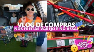 VLOG DE COMPRAS | FUI NA LOJA FREITAS VAREJO COMPRAR BALDE DE GUARDAR BRINQUEDO E FUI AO SUPERMERCAD