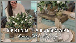 Spring Tablescape | dining table styling