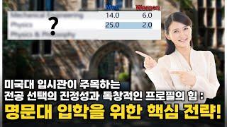 미국대 입시관이 주목하는 전공 선택의 진정성과 독창적인 프로필의 힘: 명문대 입학을 위한 핵심 전략!