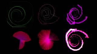 Spirals (By @jerobeamfenderson1) on PlayStation 1 SoundScope "Oscilloscope" looking visualizers