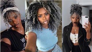 How I Stretch My Crotchet Curls + Curly Silver Crotchet Explanation!