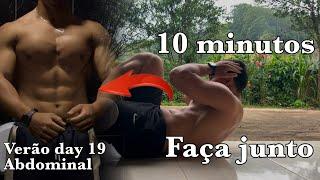 Treino de Abdominal 10 minutos Faça Junto Avançado | Clima Quente day 19 #treino Gogh Vlog