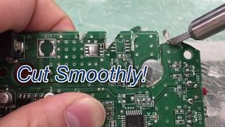 Circuit board cut by Ultrasonic cutter - Echo Tech