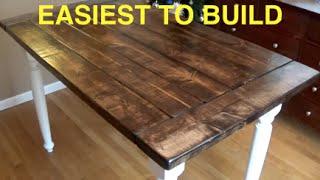 HOW TO BUILD A FARMHOUSE KITCHEN TABLE - COMPLETE AND EASY PLAN